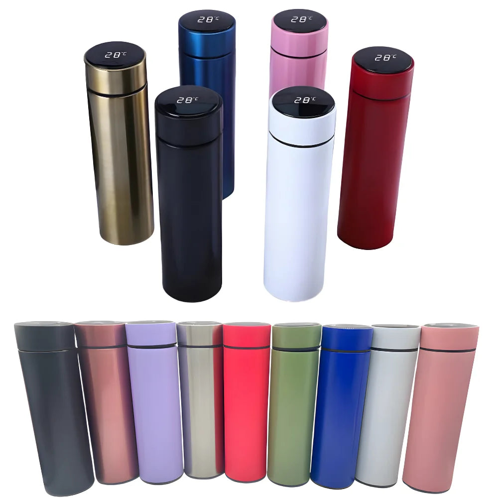 Garrafa Térmica Inteligente Inox com Display Digital de Temperatura – 500ml