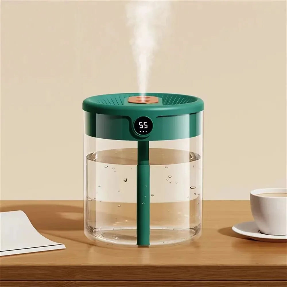 Umidificador Portátil 2L com Dupla Nebulização e Display Digital