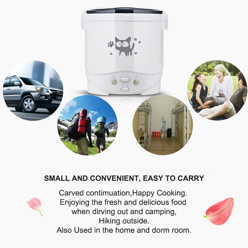 Panela Elétrica de Arroz Mini Rice Cooker Portátil 1L