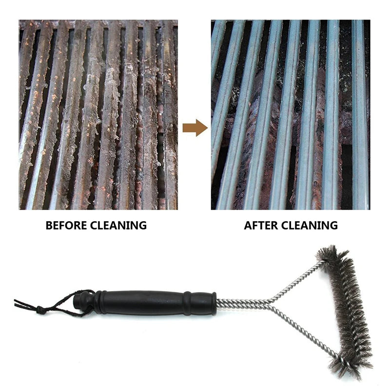 Escova de Limpeza para Churrasqueira em Aço Inox