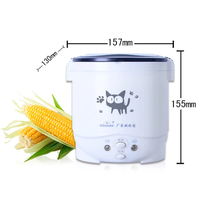 Panela Elétrica de Arroz Mini Rice Cooker Portátil 1L