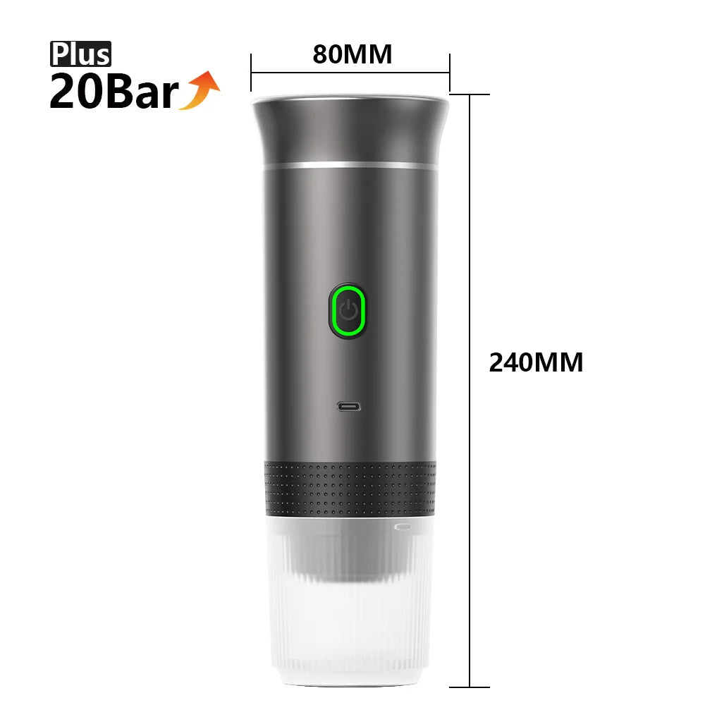 Máquina de Café Espresso Portátil Elétrica Sem Fio 3 em 1
