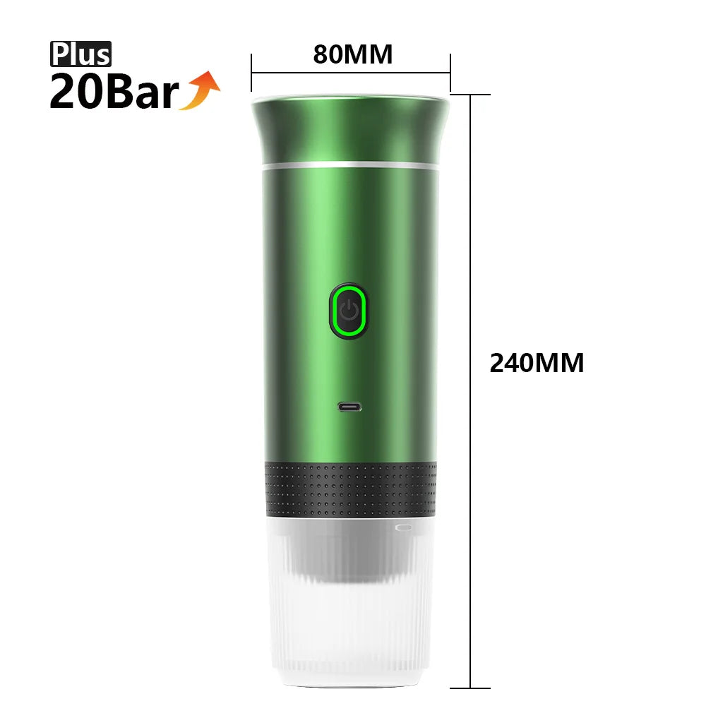 Máquina de Café Espresso Portátil Elétrica Sem Fio 3 em 1