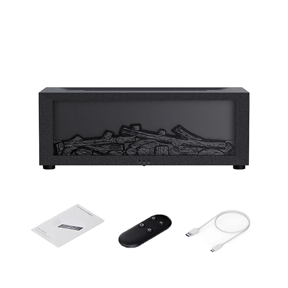 Umidificador e Difusor de Aromas com Efeito Chama e Controle Remoto