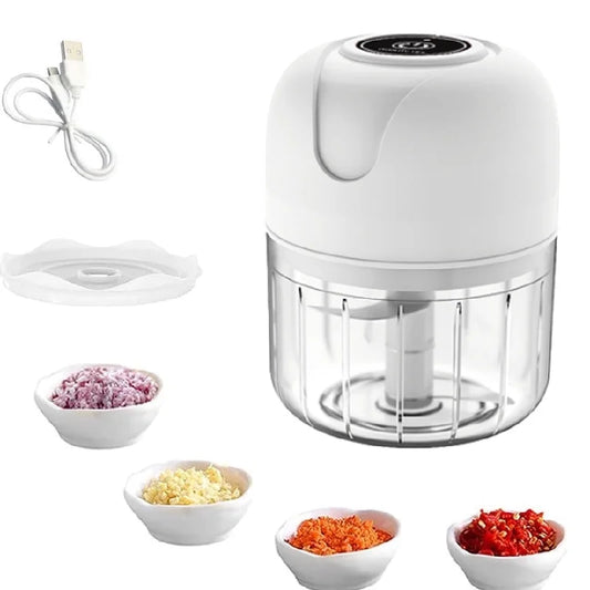 Mini Processador de Alimentos Portátil Elétrico USB 250 ml