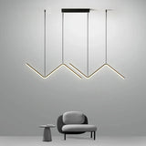 Lustre Moderno LED com Linhas Geométricas