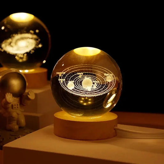 Luminária de Mesa Espacial Galaxy Crystal Ball