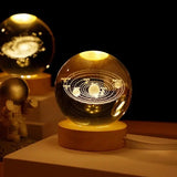 Luminária de Mesa Espacial Galaxy Crystal Ball