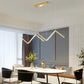 Lustre Moderno LED com Linhas Geométricas
