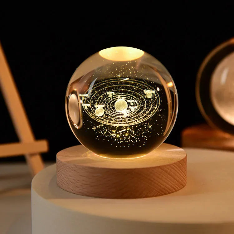 Luminária de Mesa Espacial Galaxy Crystal Ball