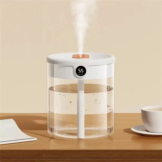 Umidificador Portátil 2L com Dupla Nebulização e Display Digital