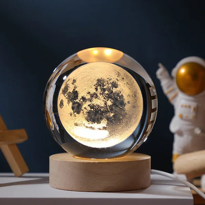 Luminária de Mesa Espacial Galaxy Crystal Ball