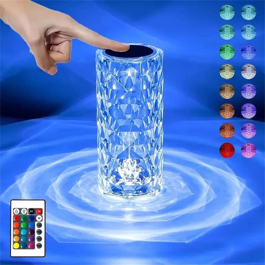 Luminária de Cristal LED 16 Cores Projetor