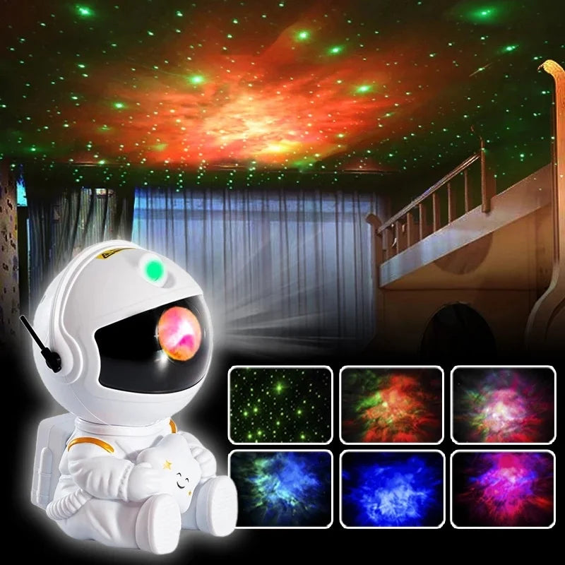 Luminária Astronauta Projetor da Galáxia - 8 cores