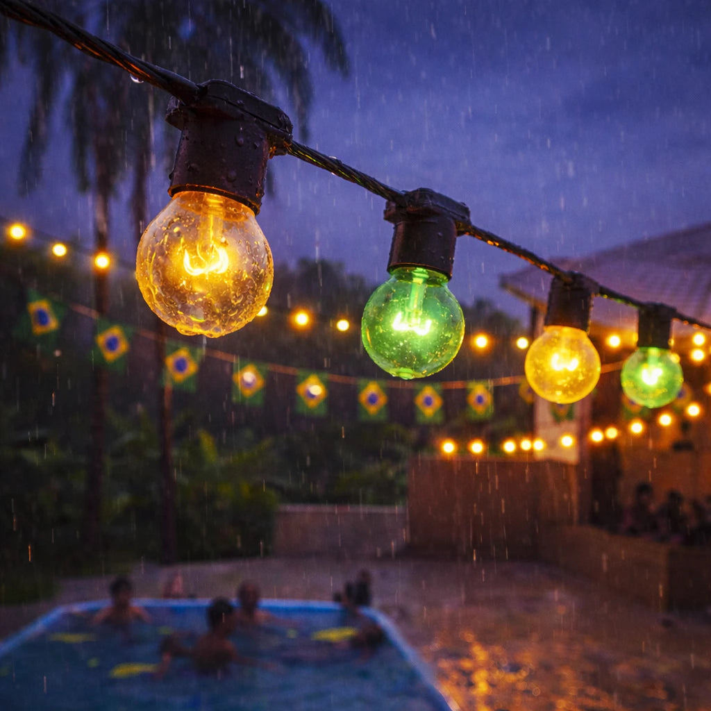 Varal de Luz Copa do Mundo Verde e Amarelo